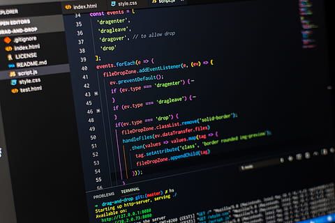 Screenshot of HTML code in an editor